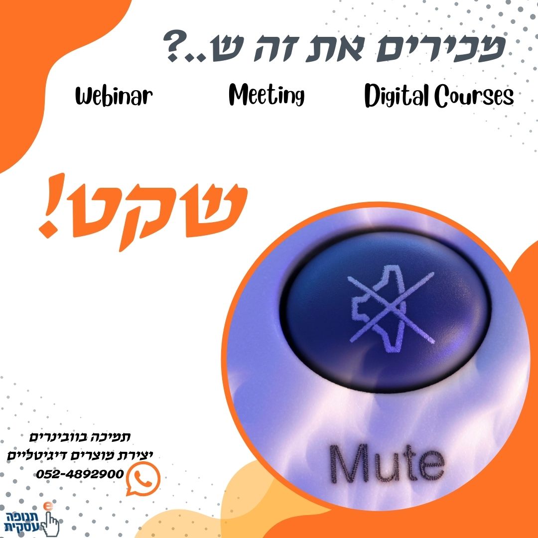 איך לשמור על שקט וסדר בזמן הוובינר?